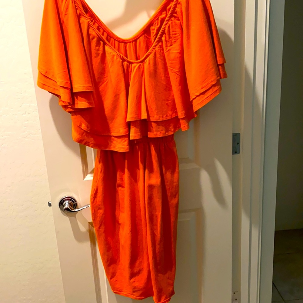 Off the shoulder tube dress